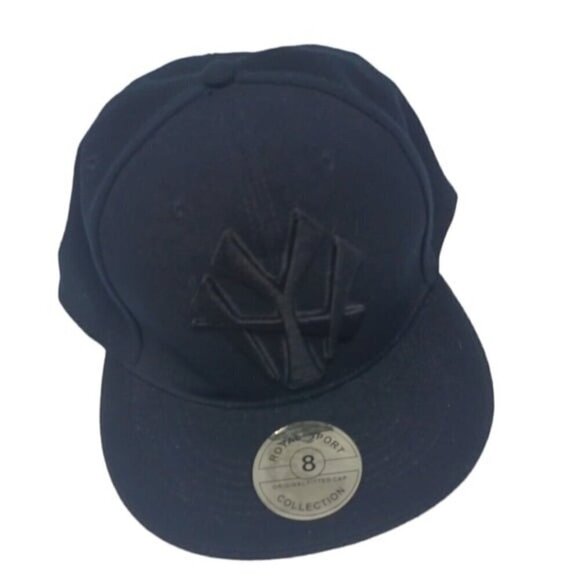 Royal NY New York Black Embroidery Ball Cap Hat Original Fitted Cap 8 NEW - Picture 1 of 7